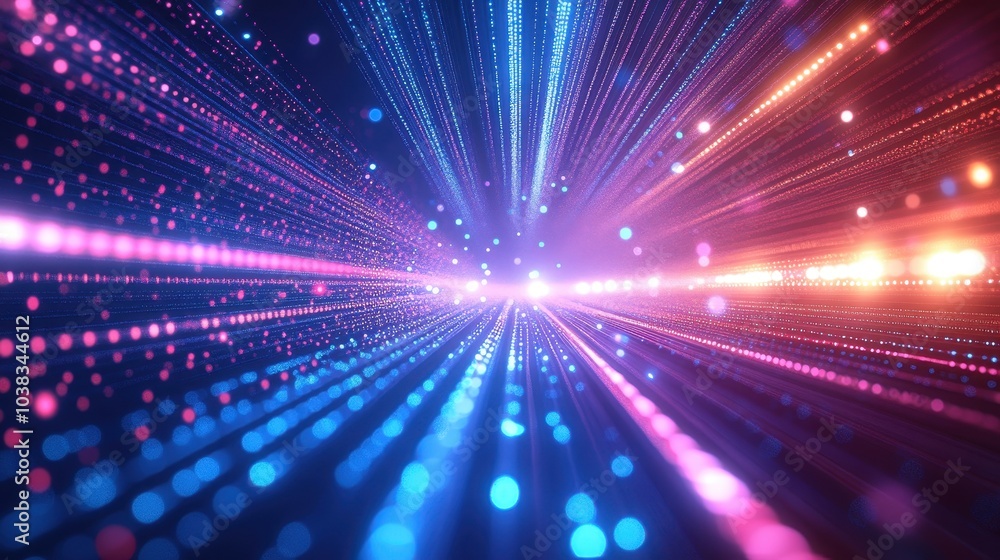 Abstract, science, futuristic, energy technology concept. Digital image of light rays, stripes lines with blue light background Abstract, science, futuristic, energy technology concept. Digital image of light rays, stripes lines with blue light background