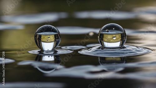 View of clear water drop photo