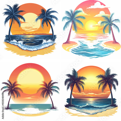 sunset beachside palm trees clipart of beach scene red sunset beach sunset beach California sunset