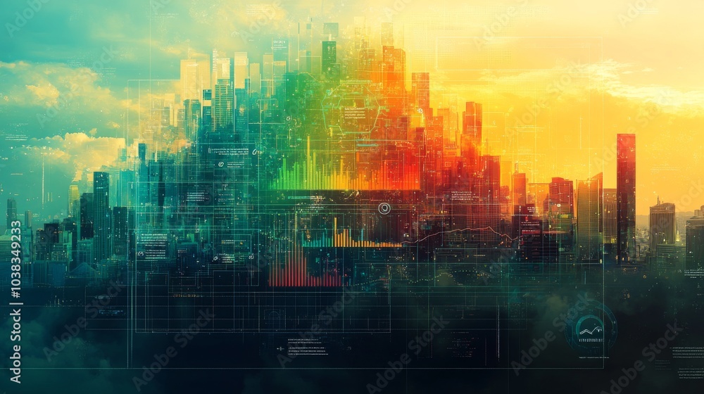 Fototapeta premium Ethical AI in Finance Professional Versatile and Sophisticated Concept