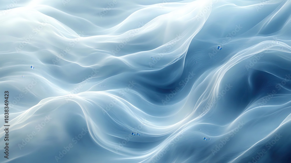 Gentle Waves of Blue and White Swirl in Harmony Gentle Waves of Blue and White Swirl in Harmony