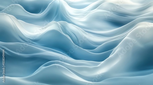 Wallpaper Mural Gentle Waves of Blue and White Swirl in Harmony Torontodigital.ca