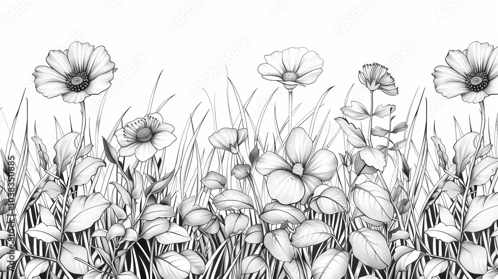 Naklejka premium Adult colouring book page
