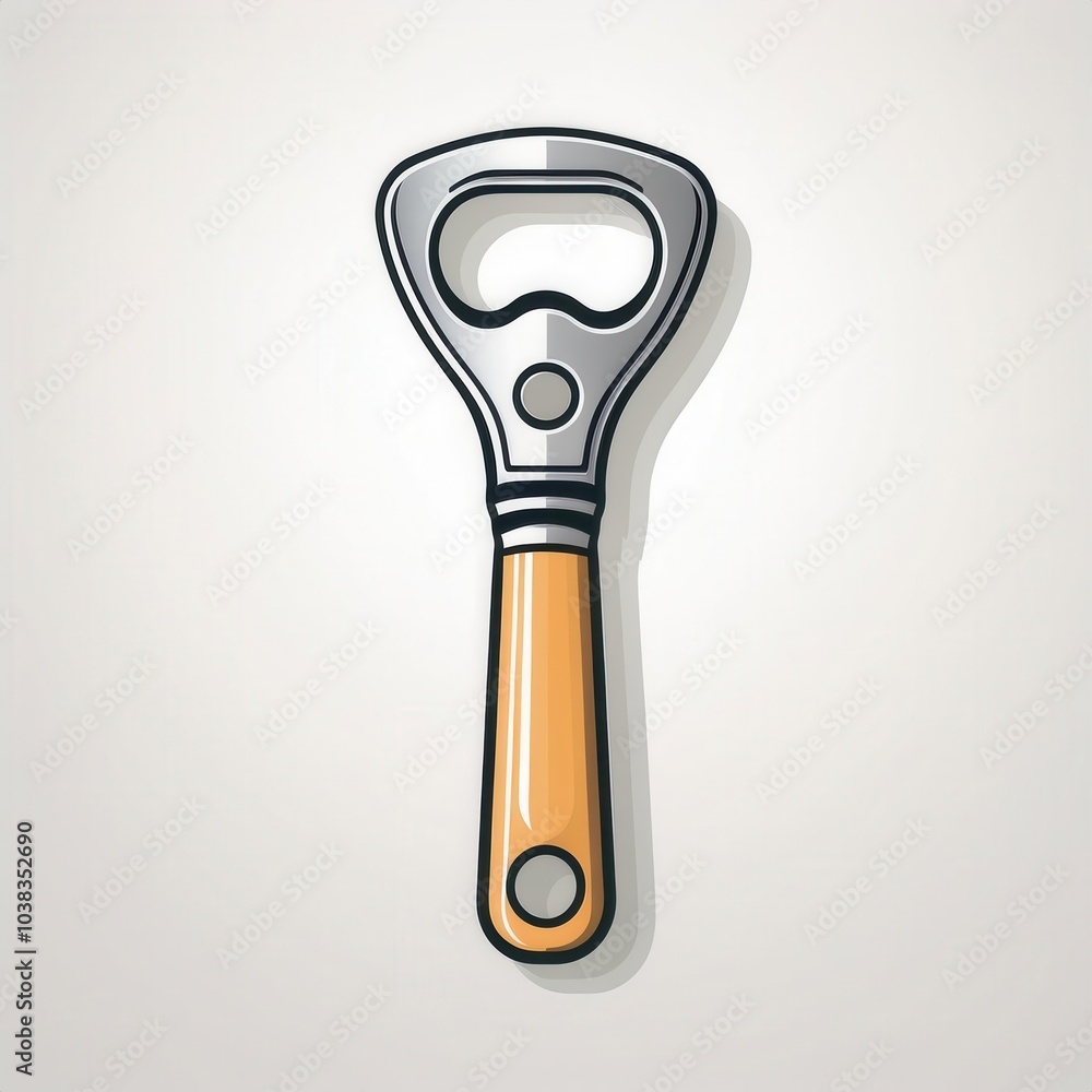 Wooden Handle Bottle Opener Vector Icon. Hand Drawn Illustration for Kitchen Tools, Beverage Accessories, or Barware Concepts. Ideal for Product Design, Infographics, or Instructional Use Wooden Handle Bottle Opener Vector Icon. Hand Drawn Illustration for Kitchen Tools, Beverage Accessories, or Barware Concepts. Ideal for Product Design, Infographics, or Instructional Use