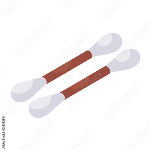 Modern design icon of ear swab
