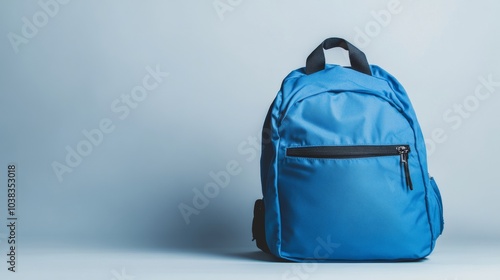 A black backpack is shown against a plain white backdrop.