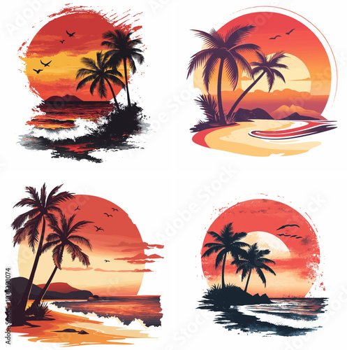 sunset beachside palm trees clipart of beach scene red sunset beach sunset beach California sunset