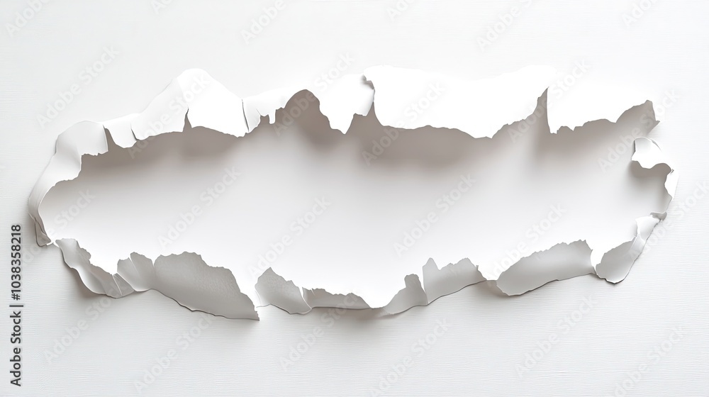 Torn Paper Effect on Clean Background for Design Use Torn Paper Effect on Clean Background for Design Use