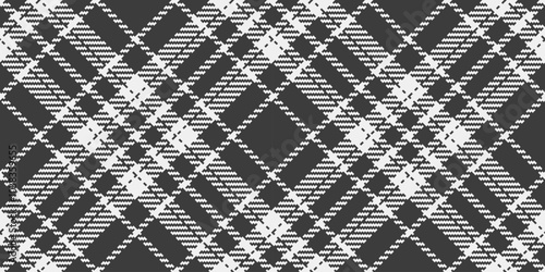 Handkerchief pattern tartan vector, punk check fabric plaid. Glamor texture background seamless textile in grey and white colors.