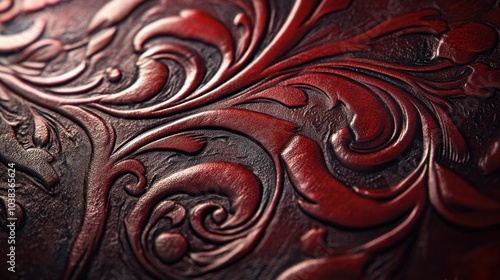 embossed leather pattern, where intricate designs are pressed into the surface