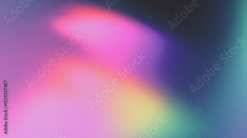 Blurry image of a rainbow with a purple and pink hue