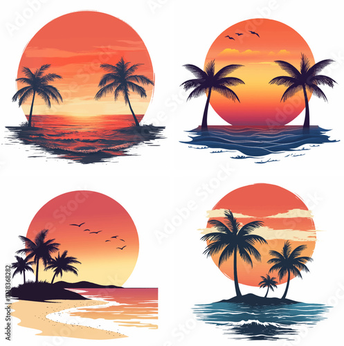 sunset beachside palm trees clipart of beach scene red sunset beach sunset beach California sunset
