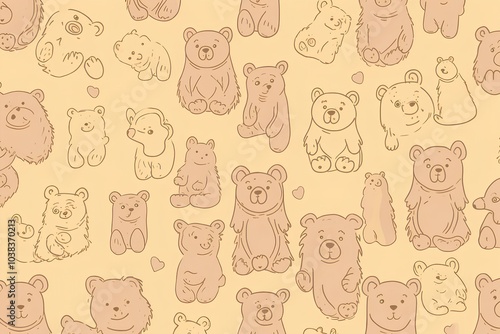 seamless pattern with cats