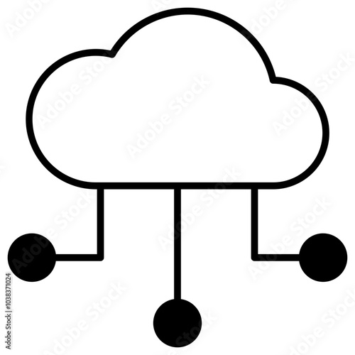 Cloud Computing  Icon Element For Design