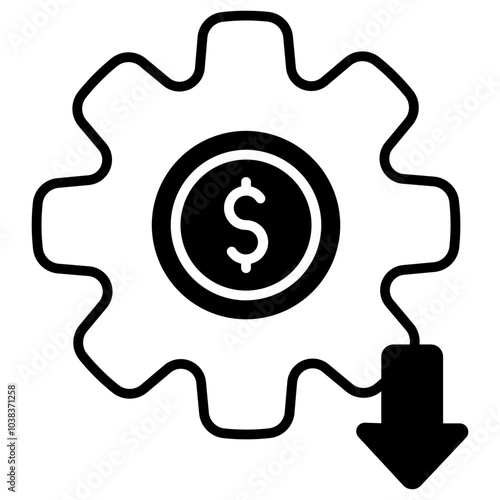 Reduce Cost  Icon Element For Design