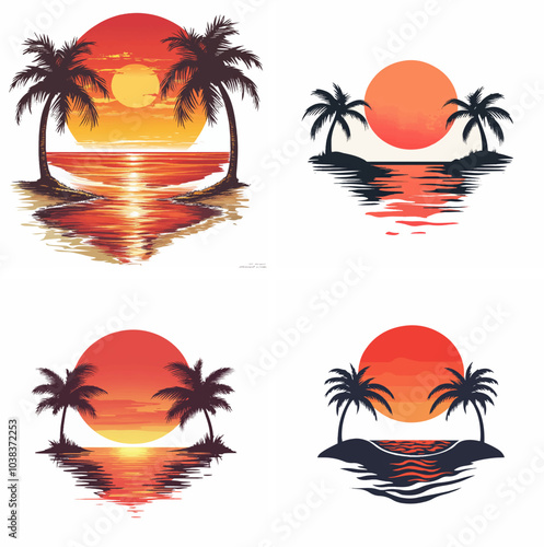 sunset beachside palm trees clipart of beach scene red sunset beach sunset beach California sunset