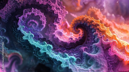 Colorful abstract fractal design background