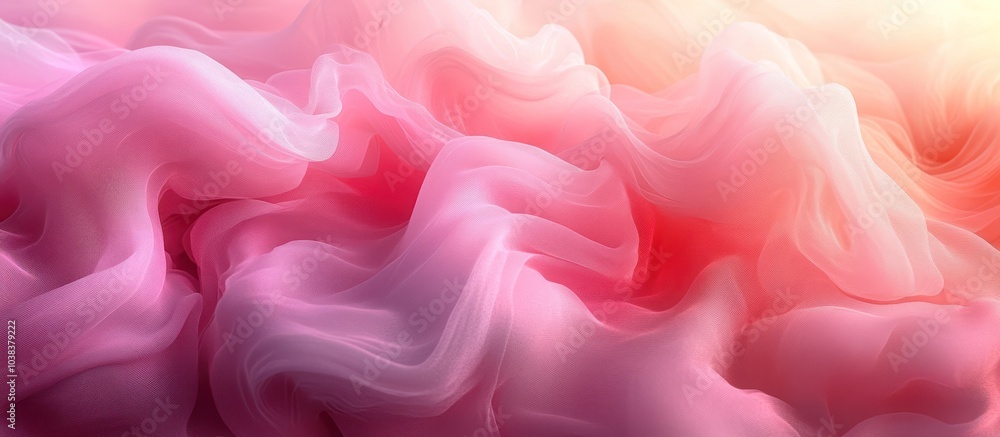 Fototapeta premium Soft pink and peach abstract background with flowing texture.
