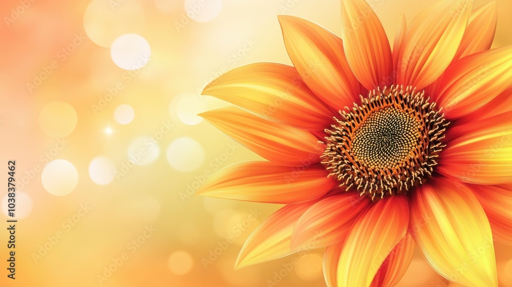 Obraz premium Colorful Abstract Sunflower Illustration