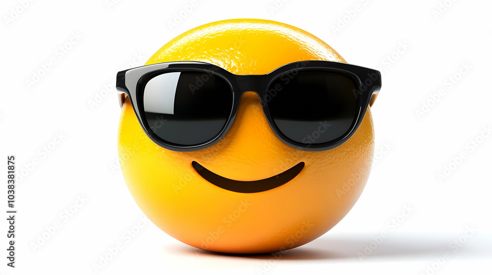Cool Orange with Sunglasses. Cool Orange with Sunglasses.