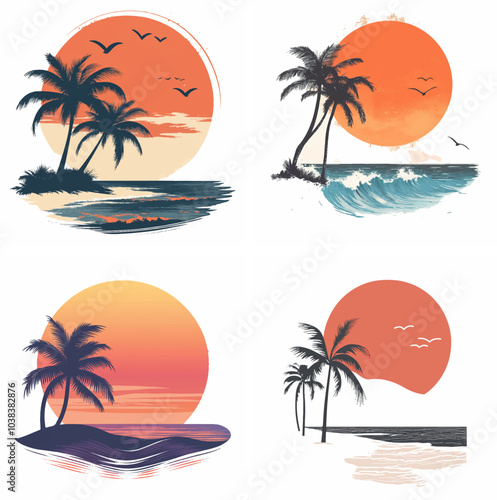 sunset beachside palm trees clipart of beach scene red sunset beach sunset beach California sunset