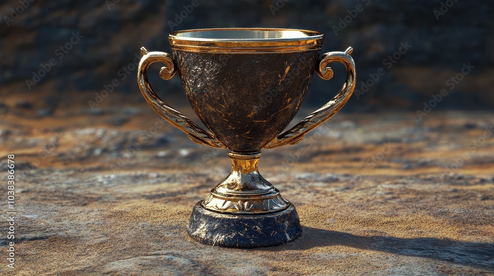 Winner golden trophy cup cut out. Based on Generative AI Winner golden trophy cup cut out. Based on Generative AI