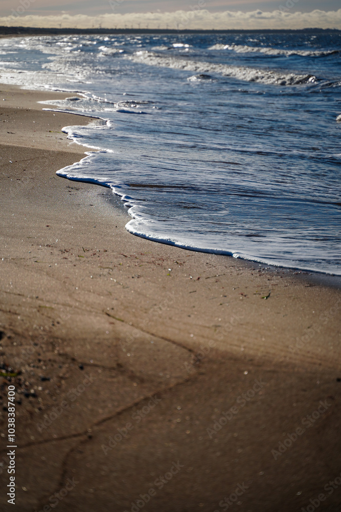Baltic sea shore Waves, water splashes in Southern Sweden Baltic sea shore Waves, water splashes in Southern Sweden