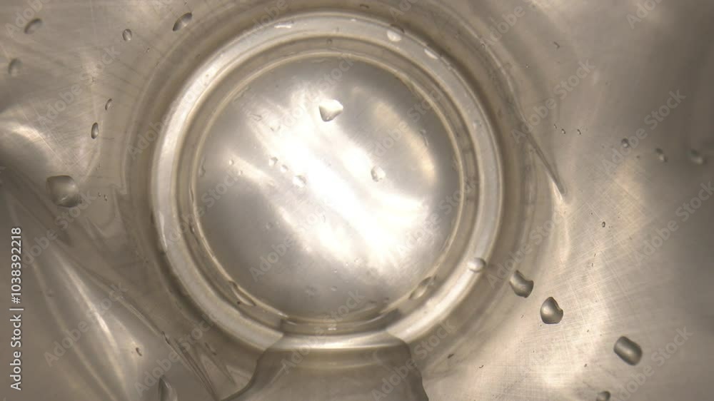 Macro clip from inside of the aluminum can - slow, dolly out movement. Macro clip from inside of the aluminum can - slow, dolly out movement.