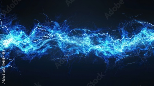 Abstract Blue Lightning