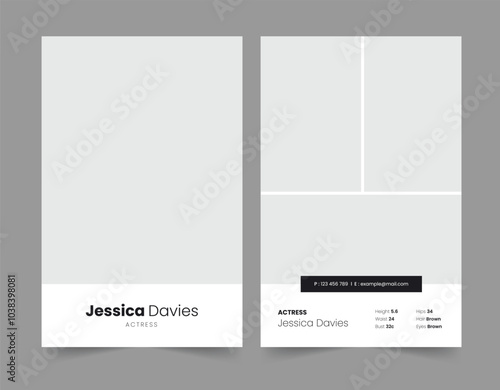  Model Comp Card or Photo Comp Card Template