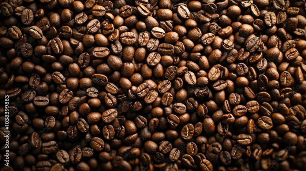 Obraz premium Roasted coffee beans background