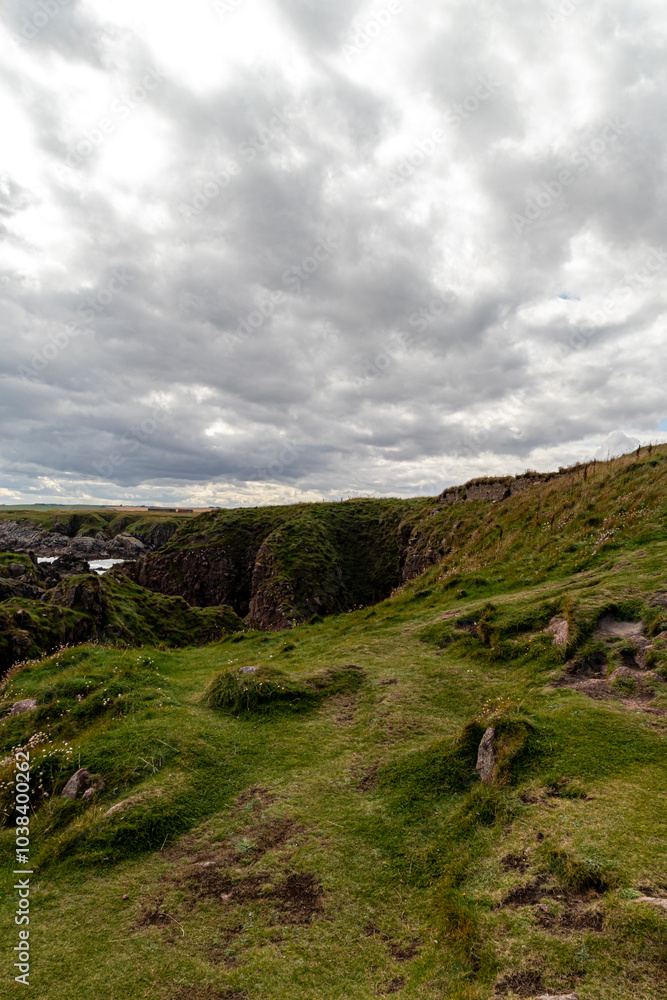 Naklejka premium Ruins of slains Castle scotland