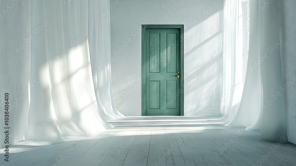 Fototapeta premium Elegant Hallway Illustration in Minimalist Style