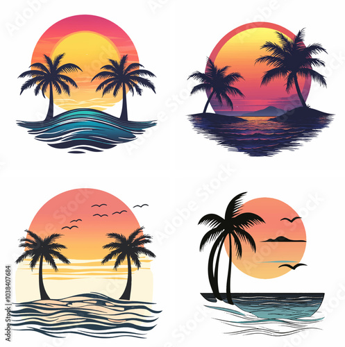 sunset beachside palm trees clipart of beach scene red sunset beach sunset beach California sunset