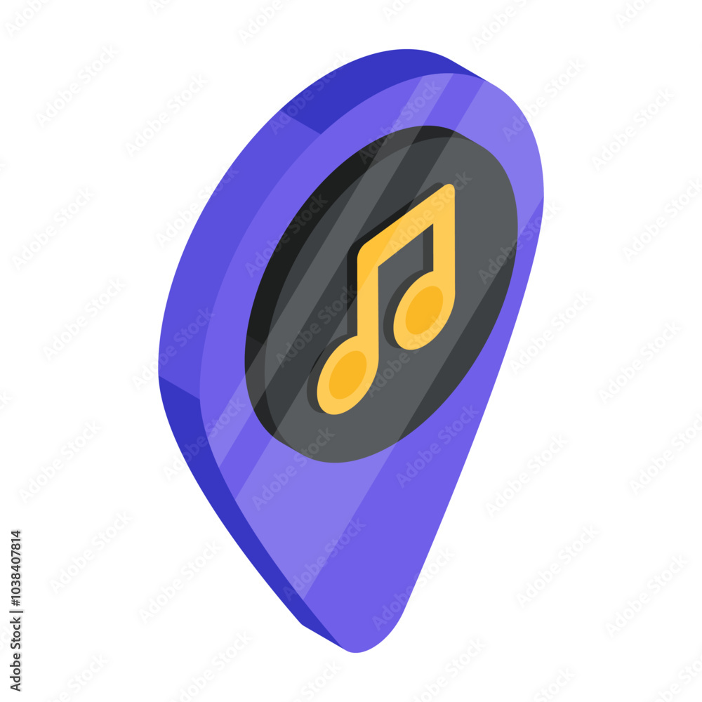 A beautiful design icon of music location
A beautiful design icon of music location