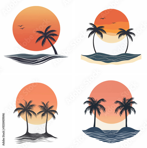 sunset beachside palm trees clipart of beach scene red sunset beach sunset beach California sunset