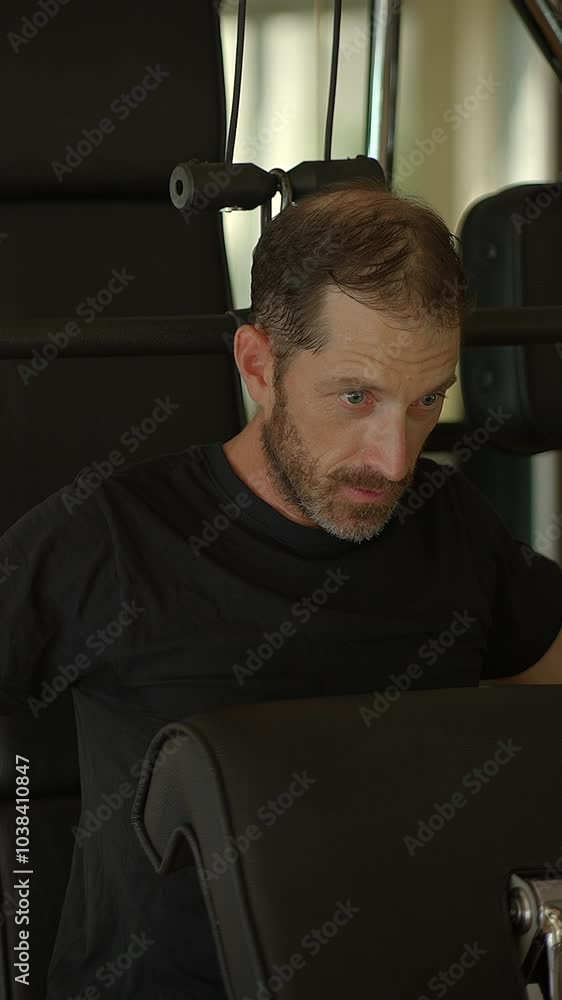 A focused individual sits in a chair, captured during a very serious and intense moment A focused individual sits in a chair, captured during a very serious and intense moment