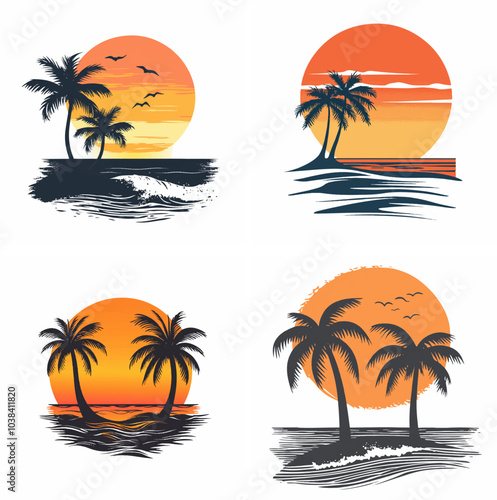 sunset beachside palm trees clipart of beach scene red sunset beach sunset beach California sunset