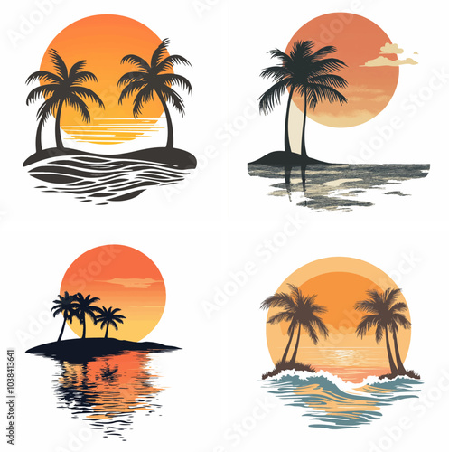 sunset beachside palm trees clipart of beach scene red sunset beach sunset beach California sunset