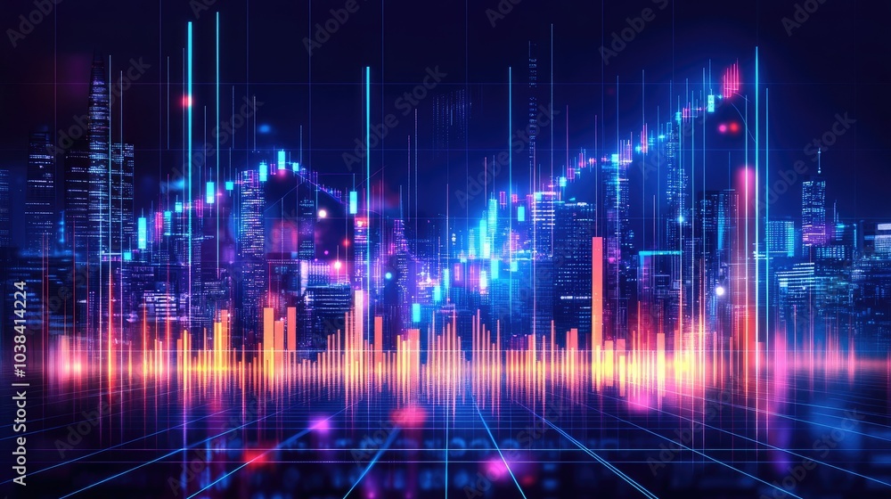 Sleek Vector Illustration of Finance Data Visualization Sleek Vector Illustration of Finance Data Visualization