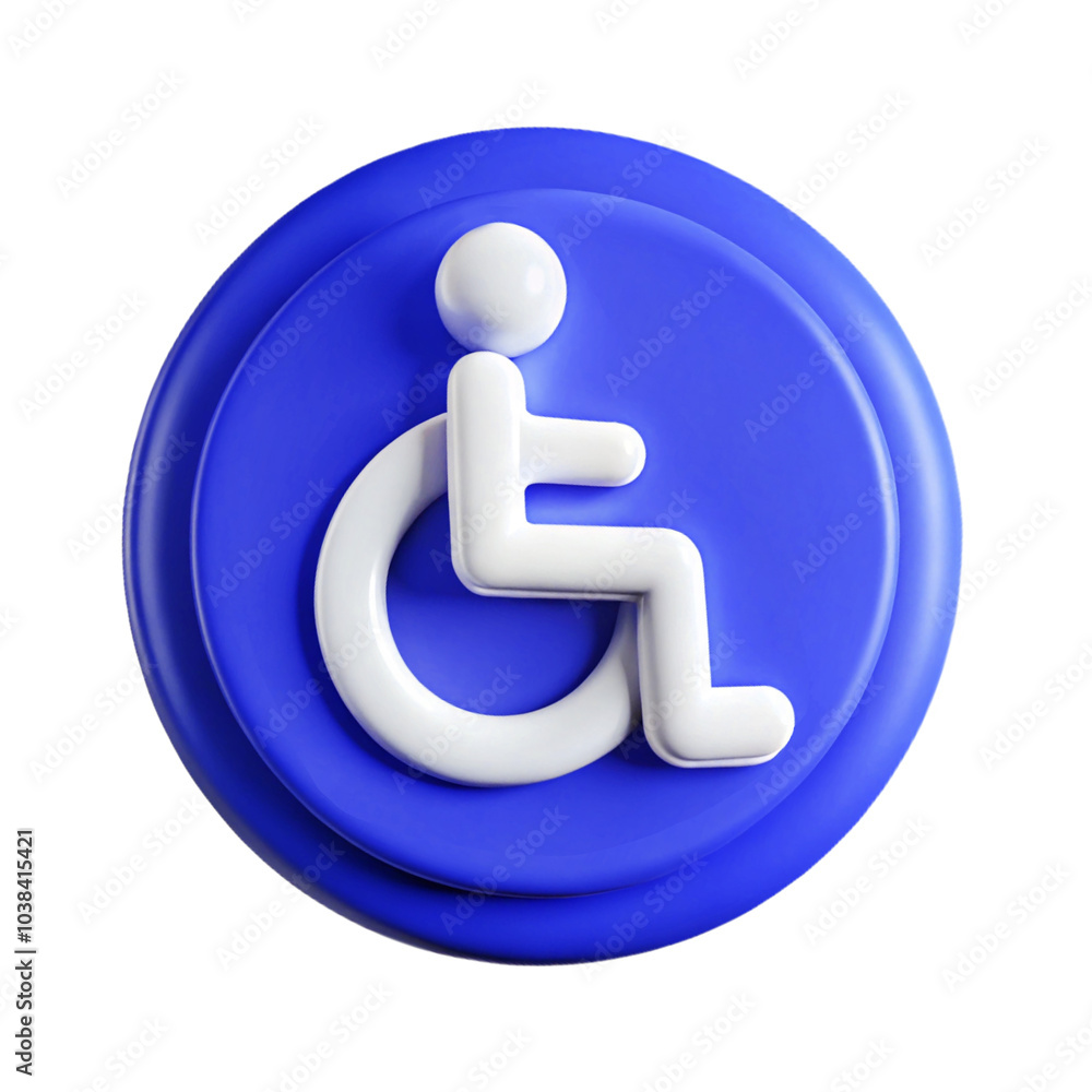 Accessible Icon 3d cartoon style illustration Accessible Icon 3d cartoon style illustration