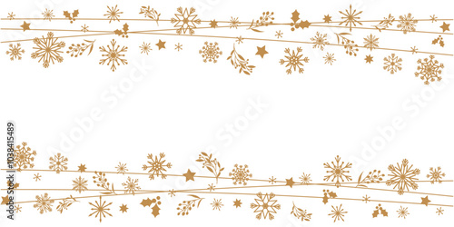 Wallpaper Mural Snowflakes and ornaments decoration illustration. Winter holiday and Christmas decorative illustration.  Torontodigital.ca