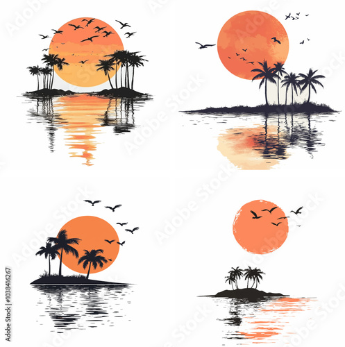 sunset beachside palm trees clipart of beach scene red sunset beach sunset beach California sunset