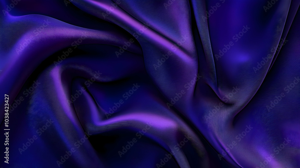 Fototapeta premium Dark Blue and Purple Silk Fabric Texture