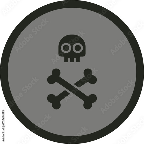 Skull And Bones Icon Design