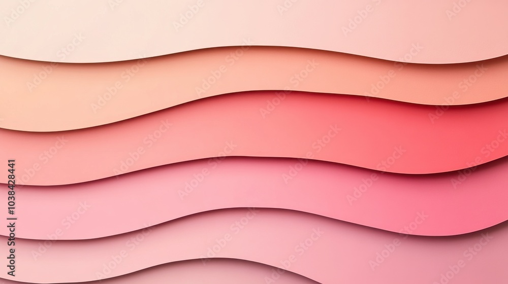 Minimalist Abstract Background with Soft Waves Minimalist Abstract Background with Soft Waves