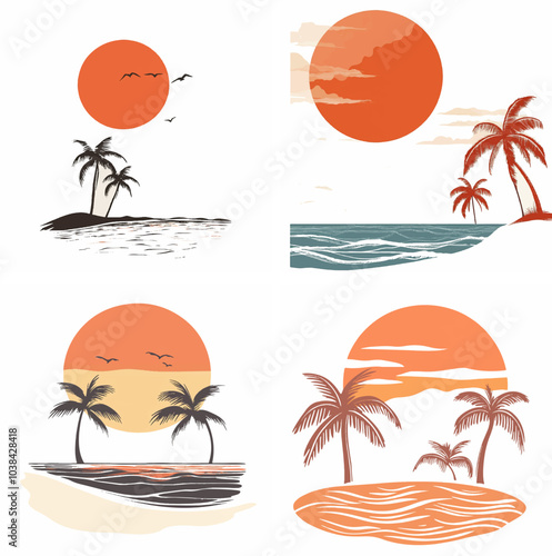 sunset beachside palm trees clipart of beach scene red sunset beach sunset beach California sunset