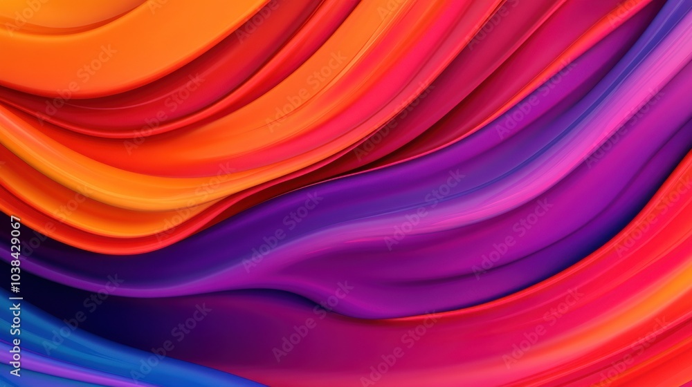 Vibrant Abstract 3D Waves for Background Design Vibrant Abstract 3D Waves for Background Design