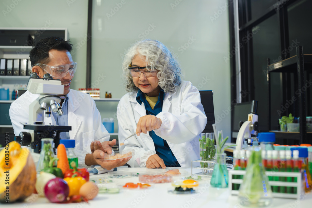 Control experts inspect the concentration of chemical residues. hazards, standard, find prohibited substances, contaminate. Control experts inspect the concentration of chemical residues. hazards, standard, find prohibited substances, contaminate.