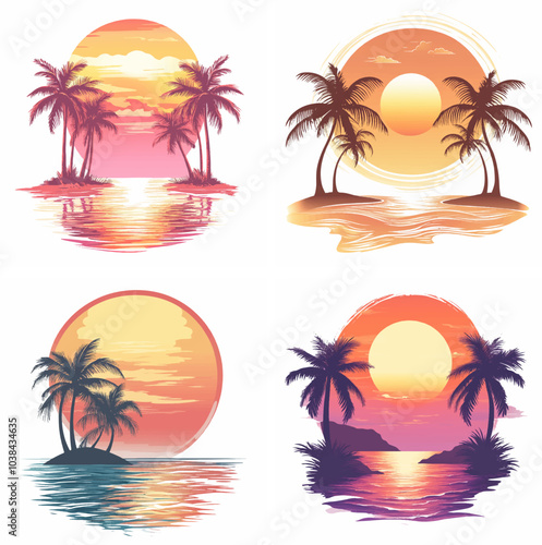 sunset beachside palm trees clipart of beach scene red sunset beach sunset beach California sunset
